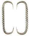 Twisted silver wire dress fastener, ca. 1350–1500, London
