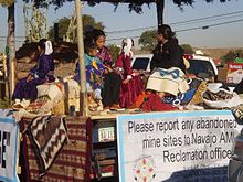 Native peoples are concerned about the effects of abandoned uranium mines on or near their lands. Abandoned Mines Shiprock 2009.jpg