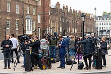 The press covering the Accession Council outside St James's Palace Accession Council of King Charles III - 85.jpg