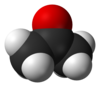 Spacefill model of deuterated acetone