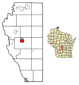 Location of Adams in Adams County, Wisconsin.