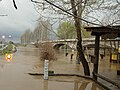 The bridge during a flood.