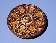 Disc brooch from Monkton, on display at the Ashmolean Museum Anglo-Saxon Disc Brooch from Monkton on display at the Ashmolean Museum.jpg