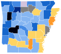 1848 United States Presidential Election in Arkansas by County