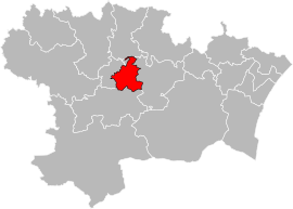 Situation of the canton of Carcassonne-2 in the department of Aude