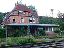 Der Bahnhof in Hützel.