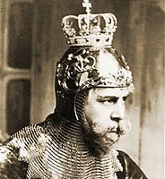 Barrington nel ruolo di re Ildebrando in Princess Ida (1884)