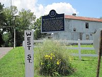 Blues Trail marker in Hernando, Mississippi