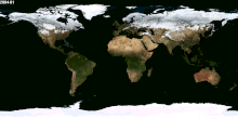 Animation of seasonal differences especially snow cover through the year BlueMarble monthlies animation.gif