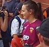 Breanna Koenen captain of the Brisbane Lions leading the team out the race to the AFLW Season 7 Grand Final