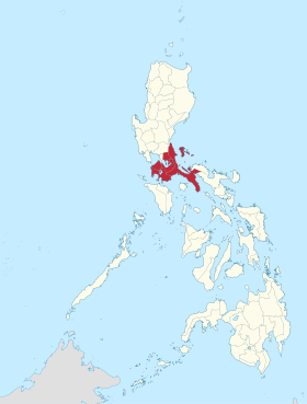 CALABARZON map in the Philippines