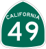 Маркер State Route 49