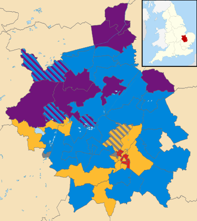 Cambridgeshire UK komunuma baloto 2013 map.svg