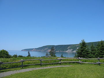 Cliffs of Cape Chignecto, taken from the entrance to Cape Chignecto Provincial Park, Advocate Harbour, Nova Scotia, Canada