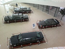 Cars which belonged to Heydar Aliyev in Heydar Aliyev Center (GAZ-13, ZIL-41047, 1991 W140-600, 1994 W140-limo) Cars belonged to Heydar Aliyev in Heydar Aliyev Center.jpg