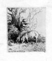 Legelő sertések őrzőjükkel, 1840