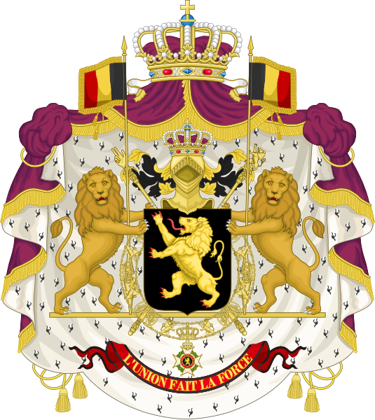 Ficheiro:Coat of Arms of the King of the Belgians (1921-2019).svg