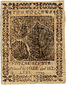 Continental Currency $2 banknote reverse (November 29, 1775).jpg