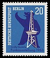 Briefmarke der Deutschen Bundespost Berlin (1963) zur Funkausstellung