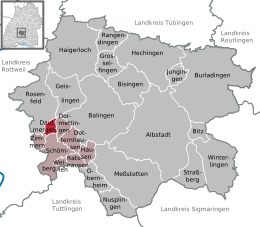 Dautmergen - Localizazion