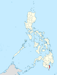 मानचित्र जिसमें दावाओ ओक्सीडेंटल Davao Occidental हाइलाइटेड है