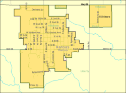 Detailed map of Hillsboro