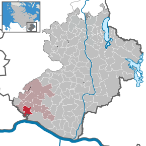 Lage der Gemeinde Escheburg im Kreis Herzogtum Lauenburg