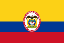 Bandera del Estado de Bolívar en 1863.