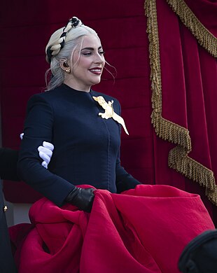 Gaga durante a posse de Joe Biden como presidente dos Estados Unidos (2021)