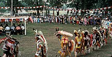 Grand Entry at the 1983 Powwow.