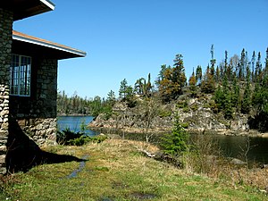 View of the Gunflint Trail Scenic Byway from the lodge