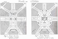 Trasformazione de Place de l'Opéra in una rotonda