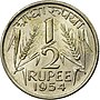 Half Indian rupee (1954) - Reverse.jpg