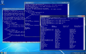 64-bit Hamilton C shell on a Windows 7 desktop. Hamilton C shell x64 on Windows 7.png