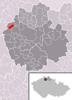 The location of Horní Police within the Czech Republic