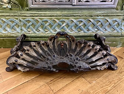 Art Nouveau interlace on a stove in the George Severeanu Museum, Bucharest, Romania, unknown architect, c.1900