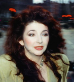 Kate Bush about to perform at Comic Relief 1986.