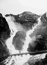 Låtefossen omkring 1900.