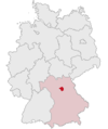 Tyskland, beliggenhed af Forchheim markeret