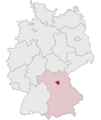 Lage des Landkreises Forchheim in Deutschland