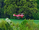 Anflug auf den Landeplatz Landstetten