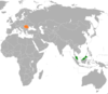 Location map for Malaysia and Romania.