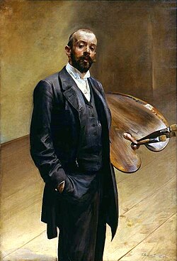 Автопортрет с палитра (1892)
