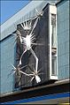 Image 45Man of Fire, a 1964 sculpture installed on Lewis's Store (later Debenhams), Hanley, Stoke-on-Trent (from Stoke-on-Trent)