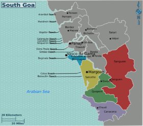 Localisation de District de Goa Sud