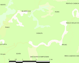 Mapa obce Casalta