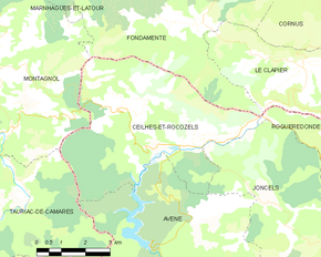Poziția localității Ceilhes-et-Rocozels