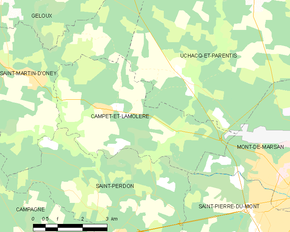 Poziția localității Campet-et-Lamolère