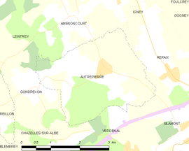 Mapa obce Autrepierre