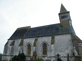 The church in Mesnil-Domqueur